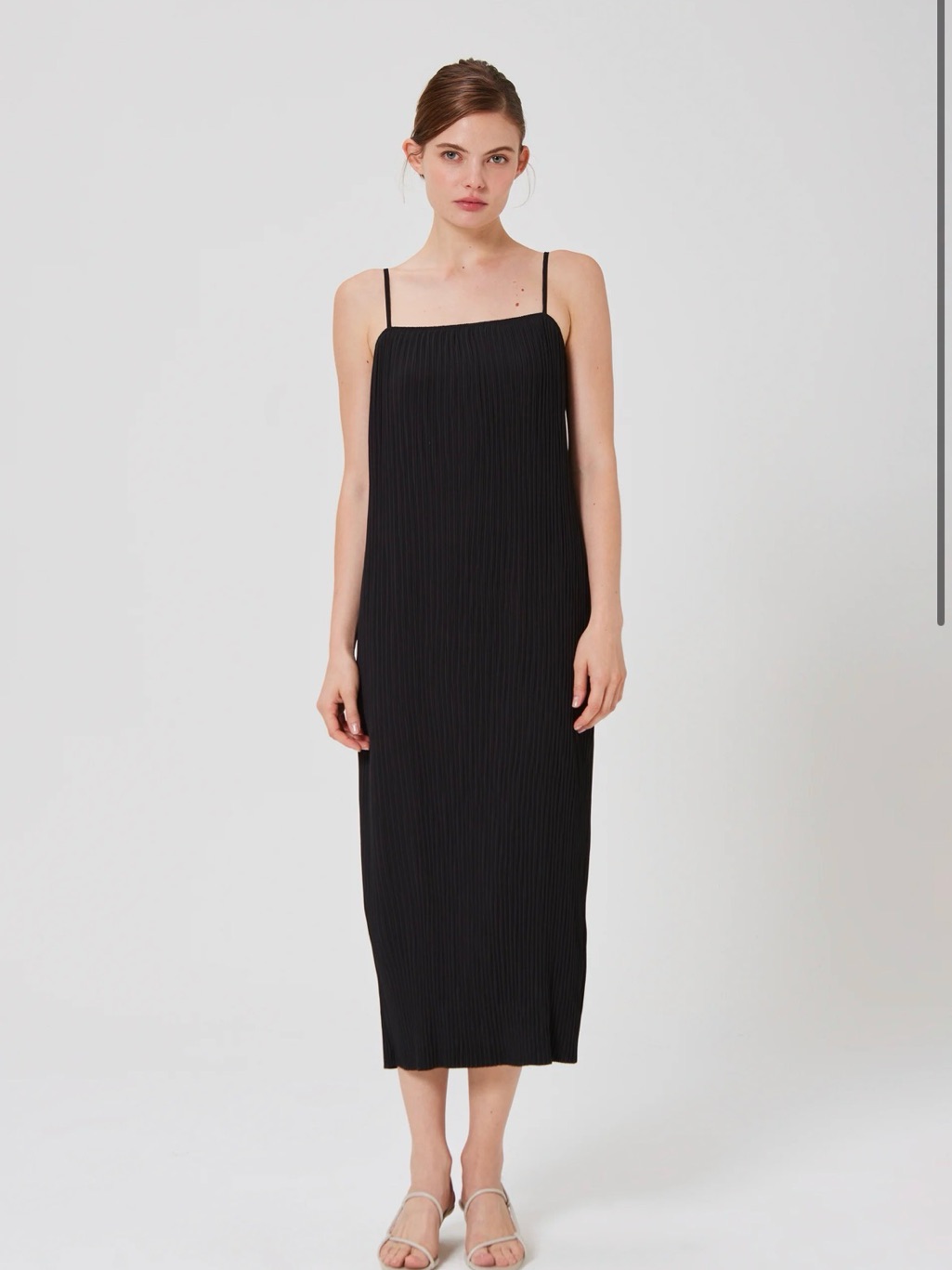 Our Second Nature Pleated Column Dress